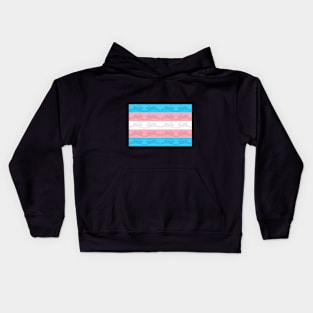 Trans Bunnies Pride Flag Kids Hoodie